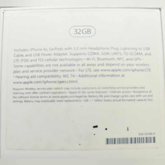 Apple iPhone 6s 32 GB Empty Box, With A Charger A Cable & Headphones NO Phone - Picture 8 of 8